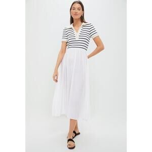MOON RIVER Ivory Striped Polo Midi Dress Size XS NWT Retail $128 Tuckernuck